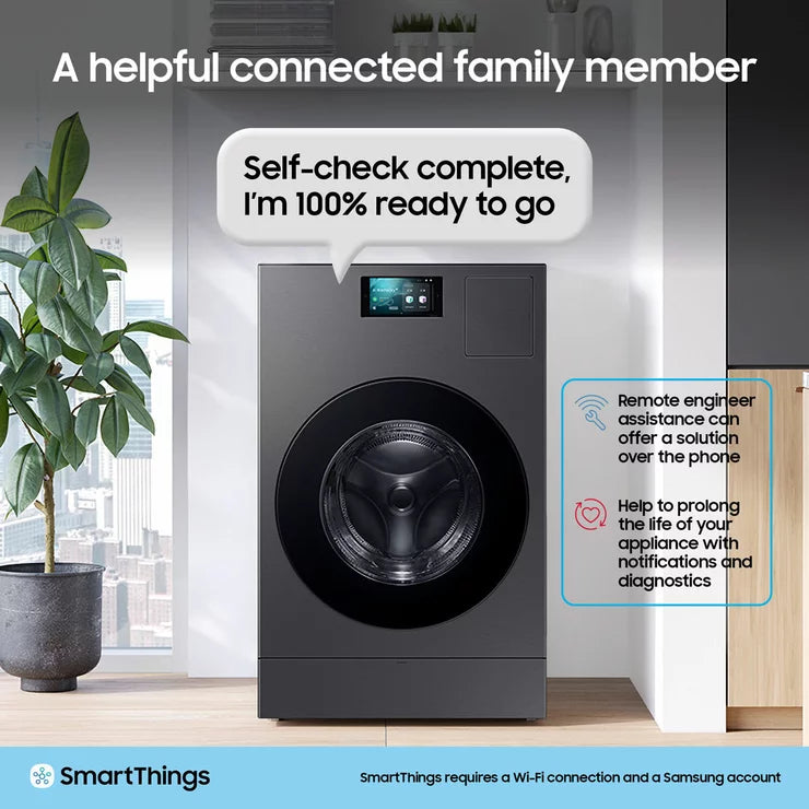 Samsung Series 9 Large Capacity WD18DB8995BZT1 18kg / 11kg Washer Dryer, A Rated in Dark Steel — image 8