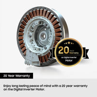 Samsung Series 9 Large Capacity WD18DB8995BZT1 18kg / 11kg Washer Dryer, A Rated in Dark Steel thumbnail 5