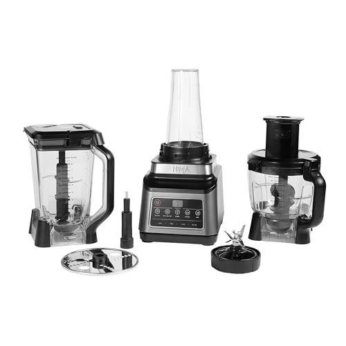 Ninja 3-in-1 Food Processor & Blender with 5 Automatic Programs: Blend, Max Blend, Chop, Mix, Puree, 1.8L Bowl, 2.1L Jug, 700ml Cup, 1200W, Dishwasher Safe Parts, Auto-iQ, Black BN800UK — image 2