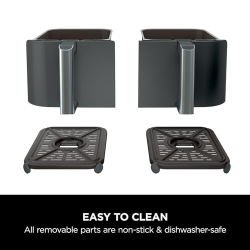 Ninja Foodi MAX Dual Zone Digital Air Fryer, 2 Drawers, 9.5L, 6-in-1, Uses No Oil, Max Crisp, Roast, Bake, Reheat, Dehydrate, Cook 8 Portions, Non-Stick Dishwasher Safe Baskets, Black AF400UK — image 3