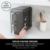 Ninja Double Stack XL Air Fryer, Vertical Dual Drawer AirFryer with 4 cooking levels, 2 Drawers and 2 Racks, Space Saving Design, 9.5L Capacity, 6 Cooking Functions, 8 Portions, Grey SL400UK thumbnail 8