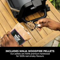 Ninja Woodfire Electric BBQ Grill & Smoker, 7-in-1 Outdoor Grill & Air Fryer, Roast, Bake, Dehydrate, Uses Woodfire Pellets, Weather Resistant, Non-Stick, Portable, Electric, Grey/Black, OG701UK thumbnail 9