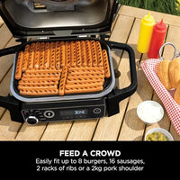 Ninja Woodfire Electric BBQ Grill & Smoker, 7-in-1 Outdoor Grill & Air Fryer, Roast, Bake, Dehydrate, Uses Woodfire Pellets, Weather Resistant, Non-Stick, Portable, Electric, Grey/Black, OG701UK thumbnail 3