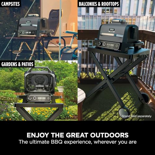 Ninja Woodfire Electric BBQ Grill & Smoker, 7-in-1 Outdoor Grill & Air Fryer, Roast, Bake, Dehydrate, Uses Woodfire Pellets, Weather Resistant, Non-Stick, Portable, Electric, Grey/Black, OG701UK — image 6