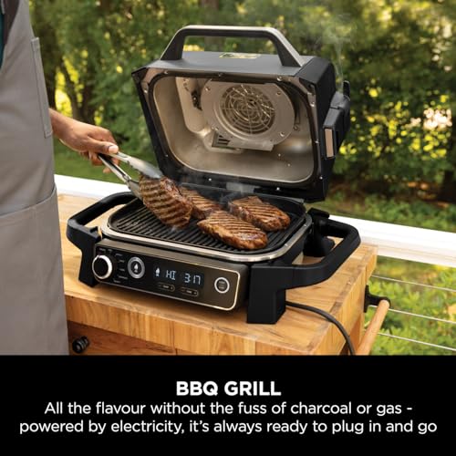 Ninja Woodfire Electric BBQ Grill & Smoker, 7-in-1 Outdoor Grill & Air Fryer, Roast, Bake, Dehydrate, Uses Woodfire Pellets, Weather Resistant, Non-Stick, Portable, Electric, Grey/Black, OG701UK — image 14