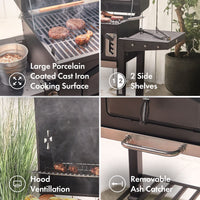 VonHaus BBQ, Charcoal Barbecue, Portable BBQ Use Anywhere In Your Garden, For Grilling Meat, Fish & Vegetables, With Side Tables & Temperature Gauge For The Perfect Barbecue Every Time thumbnail 8