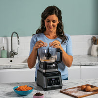 Ninja 3-in-1 Food Processor & Blender with 5 Automatic Programs: Blend, Max Blend, Chop, Mix, Puree, 1.8L Bowl, 2.1L Jug, 700ml Cup, 1200W, Dishwasher Safe Parts, Auto-iQ, Black BN800UK thumbnail 3