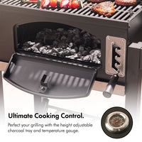 VonHaus BBQ, Charcoal Barbecue, Portable BBQ Use Anywhere In Your Garden, For Grilling Meat, Fish & Vegetables, With Side Tables & Temperature Gauge For The Perfect Barbecue Every Time thumbnail 6