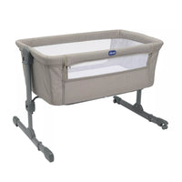 Chicco Next2Me Essential Bedside Crib In Dune - Sustainable Choice With Recycled Polyester Fabric thumbnail 1