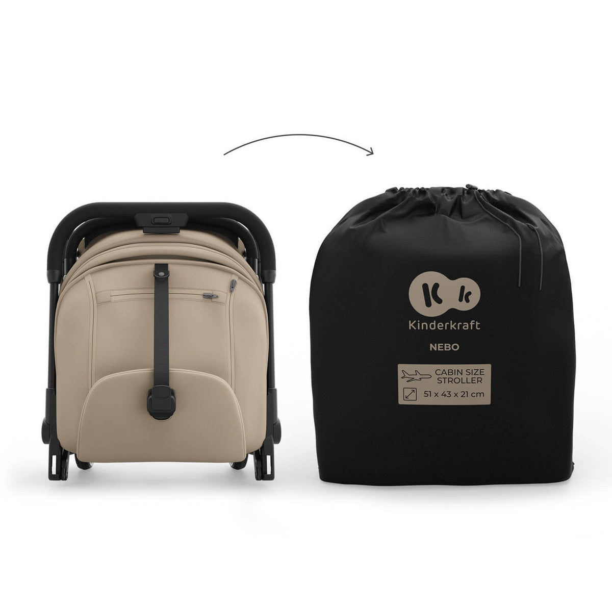 Kinderkraft Nebo Compact Stroller - Ultra Light Travel Companion With EVA Wheels — image 3