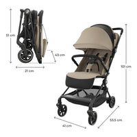 Kinderkraft Nebo Compact Stroller - Ultra Light Travel Companion With EVA Wheels thumbnail 2