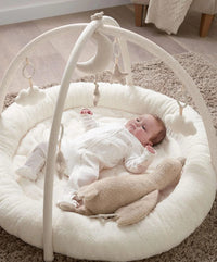 Mamas and Papas Playmat and Gym Welcome to the World Duckling - Quilted Faux Fur Base with Hanging Musical Toy thumbnail 3