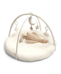 Mamas and Papas Playmat and Gym Welcome to the World Duckling - Quilted Faux Fur Base with Hanging Musical Toy thumbnail 1