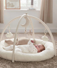 Mamas and Papas Playmat and Gym Welcome to the World Duckling - Quilted Faux Fur Base with Hanging Musical Toy thumbnail 11