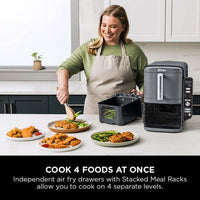 Ninja Double Stack XL 2-Drawer 9.5L Air Fryer Grey SL400UK thumbnail 6