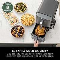 Ninja Double Stack XL 2-Drawer 9.5L Air Fryer Grey SL400UK thumbnail 7