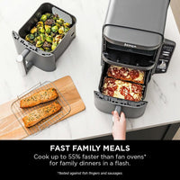 Ninja Double Stack XL 2-Drawer 9.5L Air Fryer Grey SL400UK thumbnail 12